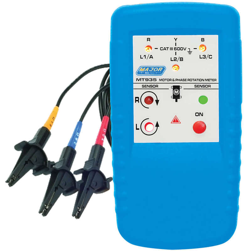 MAJOR-TECH - Dead Motor and Phase Rotation Meter, CAT IV 300VMT935