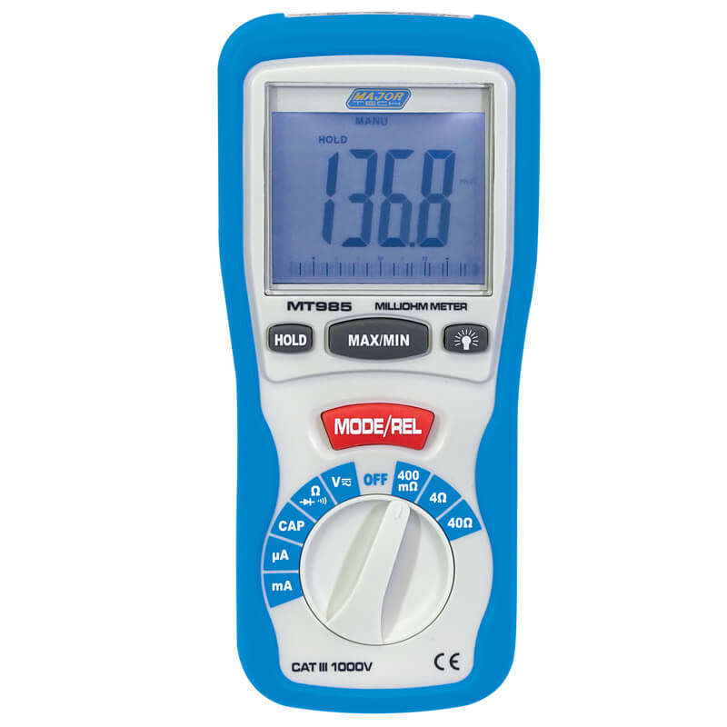 MAJOR-TECH - Digital Milliohm Meter, CAT III 1000VMT985