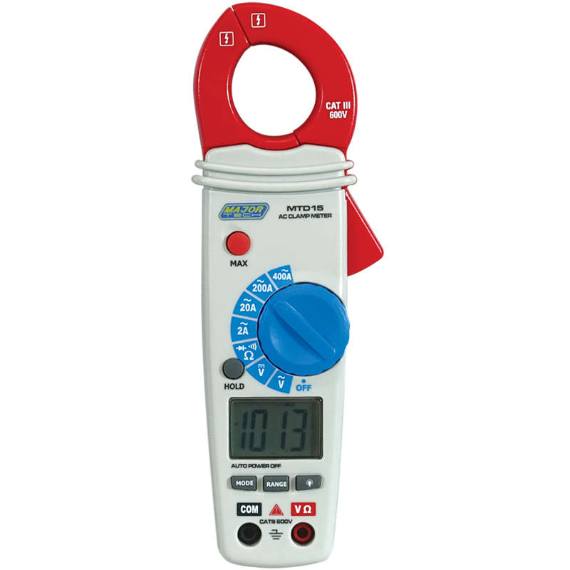 MAJOR-TECH - 400A AC/DC Clamp Meter, CAT III 600VMTD15