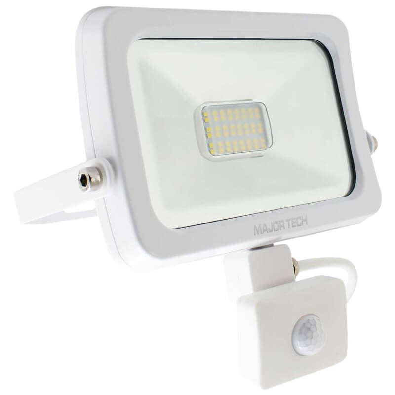 MAJOR-TECH - 20W LED Floodlight with PIR Sensor 4000KSLF20CW