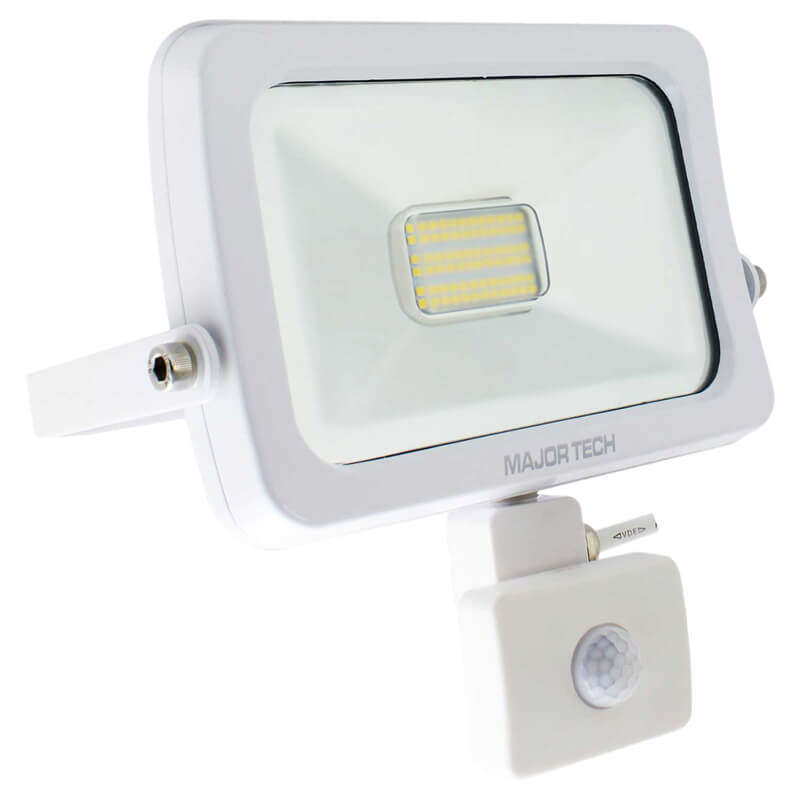 MAJOR-TECH - 30W LED Floodlight with PIR Sensor 4000KSLF30CW