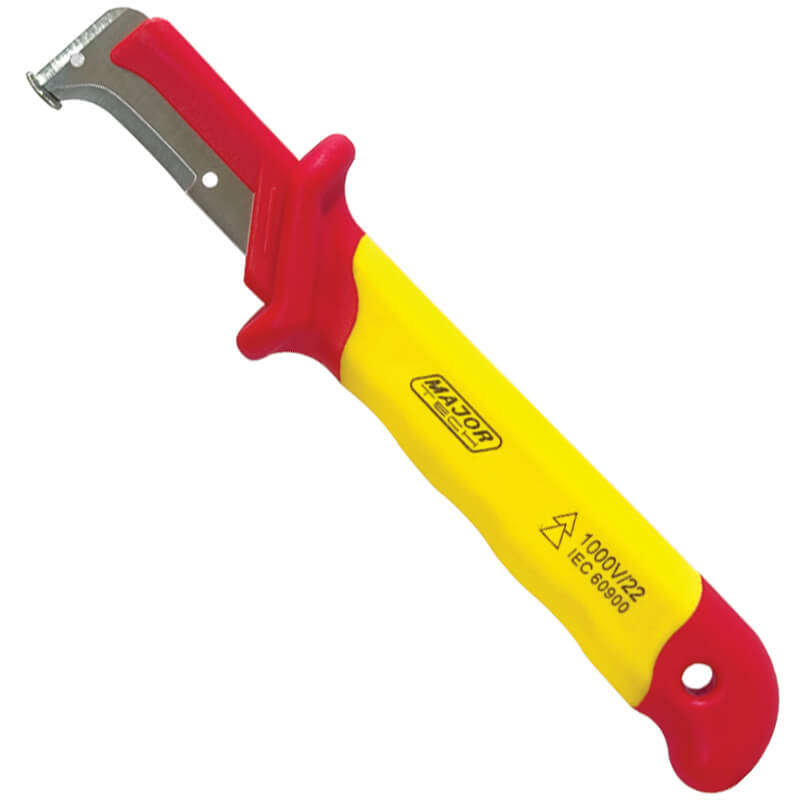 MAJOR-TECH - Stripping Knife, Curved Blade with Safety Shoe, 1000V EN 60900VSKN013S