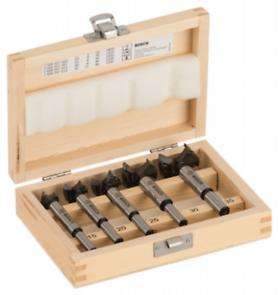 BOSCH - TCT Forstner Bit Set 15/20/25/30/35 mm, wooden box, 5pc        2607018750