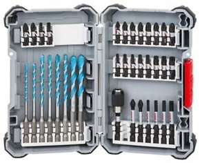 BOSCH 2608577147 35pc Impact Control Screw Driver & Multi-construction HEX Bit Set