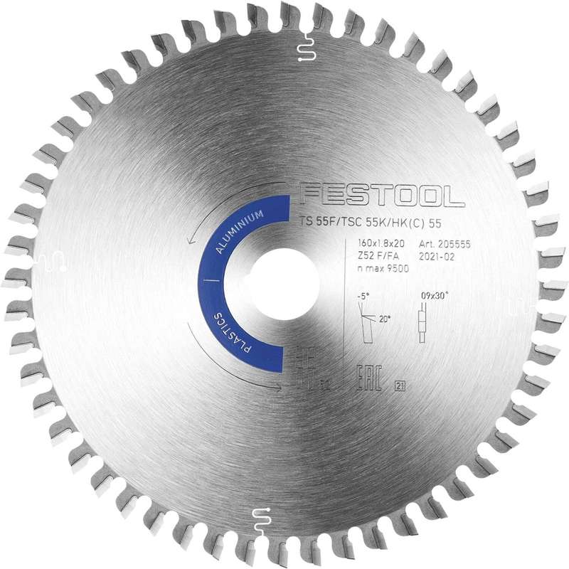 FESTOOL - SAW BLADE ALUMINIUM/PLASTICS HW 160X1,8X20 F/FA52FES205555
