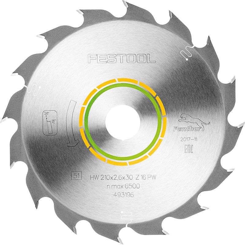 FESTOOL PANTHER SAW BLADE 210X2,6X30 PW16    FES493196