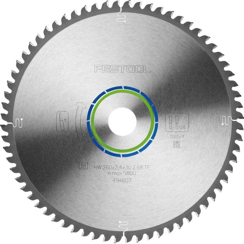 FESTOOL SPECIAL SAW BLADE 260X2,4X30 TF68    FES494607