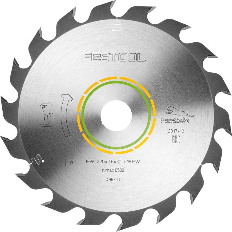 FESTOOL PANTHER SAW BLADE 225X2,6X30 PW18     FES496303