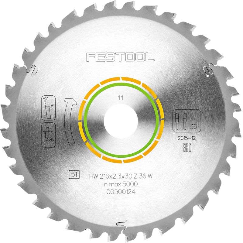 FESTOOL UNIVERSAL SAW BLADE 216X2,3X30 W36    FES500124