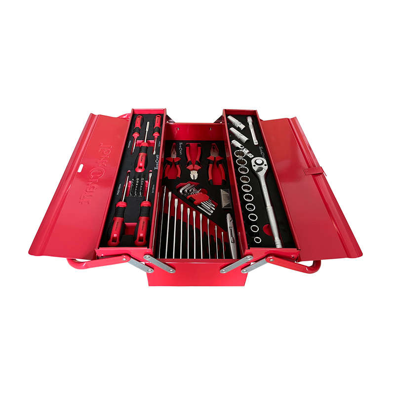 TORK CRAFT - CANTILEVER TOOL BOX COMPACT BOX 71PC 3 TRAY 365 X 255 X 265MM 1/2        TCTB071