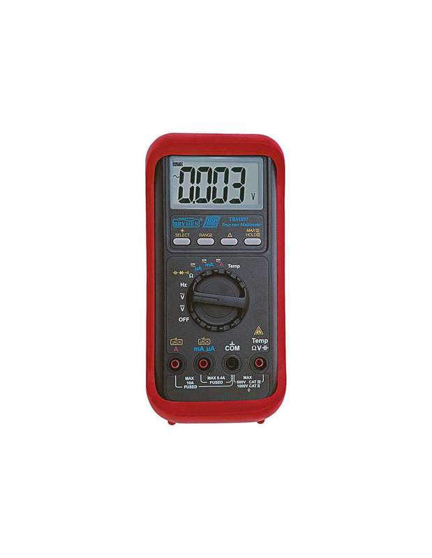 HellermannTyton Multimeter Digital 1000V AC/DC TRMS Freq TempTBM807