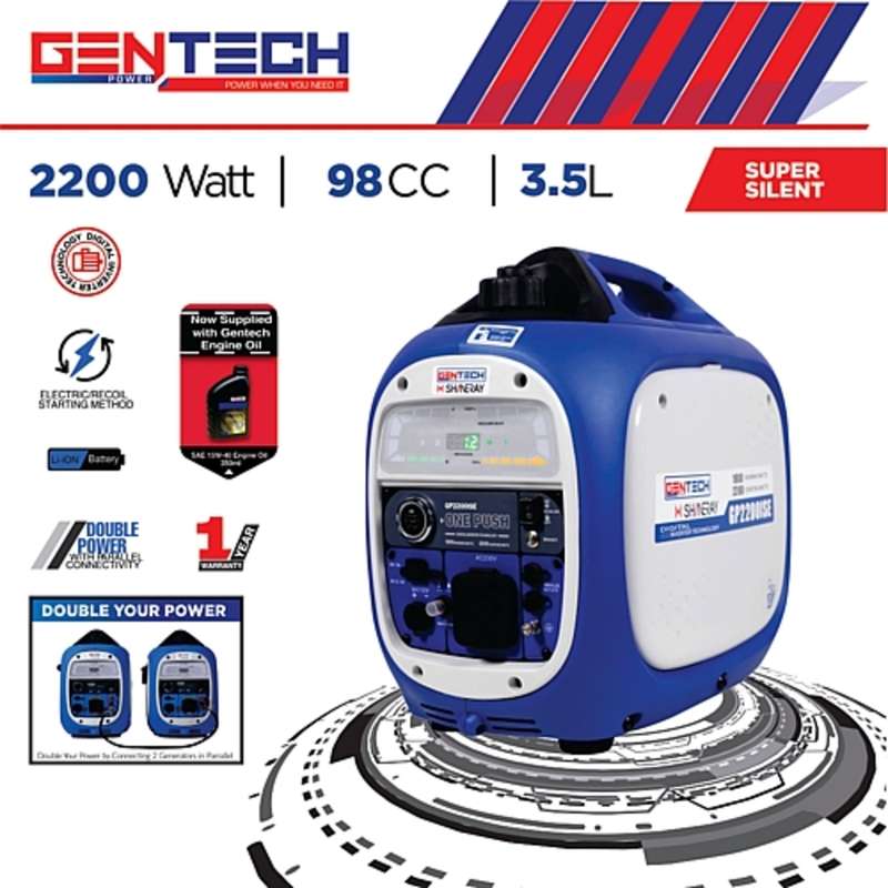 GENTECH INVERTER 2.2KVA BLUE 2200ISEBL     GEN1300