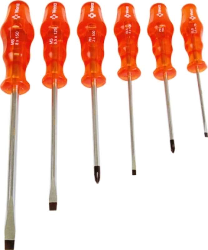 SCREWDRIVER SET WERA B/TIP P/6 10001    WER10001