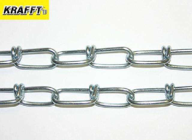 KRAFFT STEEL DBL LOOP CHAIN ZINC 3MM X 30M - CHDBLOOP