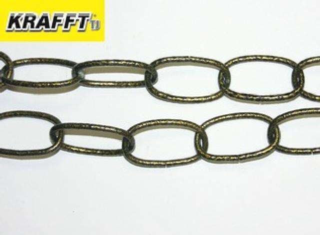 KRAFFT DECORATIVE OVAL LINK CHAIN ANT.BRASS 15M - CHDECABR