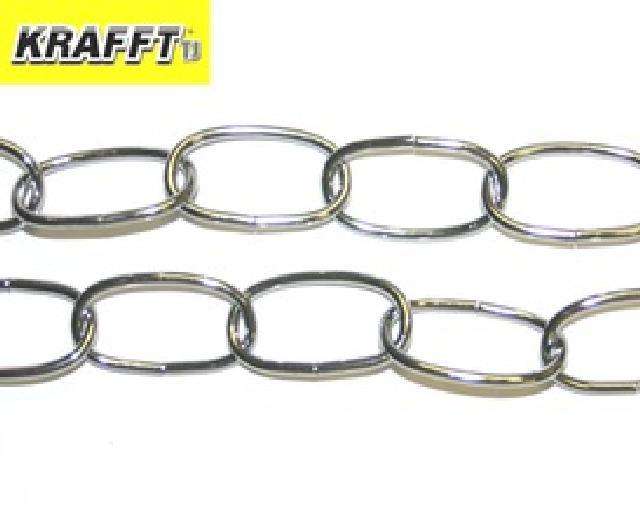 KRAFFT DECORATIVE OVAL LINK CHAIN CHROME 15M - CHDECCHR