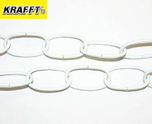 KRAFFT DECORATIVE OVAL LINK CHAIN WHITE 15M - CHDECWH