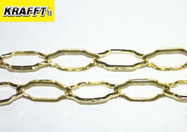 KRAFFT DECORATIVE GOTHIC LAMP CHAIN 2.8MMX15M BR PLATED - CHGOTBR