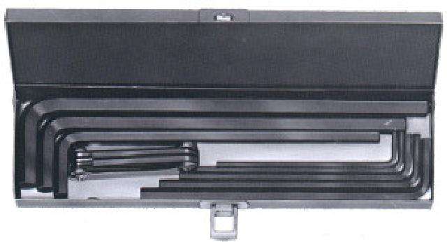 EIGHT HEX KEY 8PC SET EXTRA LONG 1/8 - 9/16 METAL BOXEB014-2