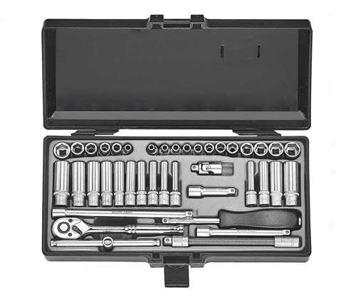 FORCE 1/4 DR 40PC SOCKET SET 4-13MM;3/16-1/2 ST&DEEP   FO2402