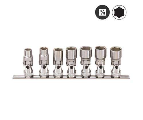 FORCE 3/8 DR 7PC UNIVERSAL JOINT SOCKET SET 3/8-3/4    FO30710S