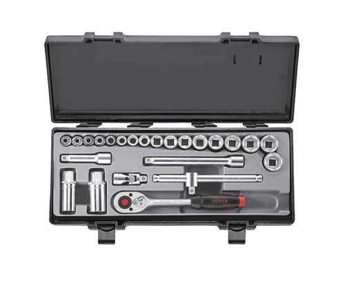 FORCE 3/8 DR 24PC SOCKET SET 6-22MM SURFACE SOCKET   FO3251