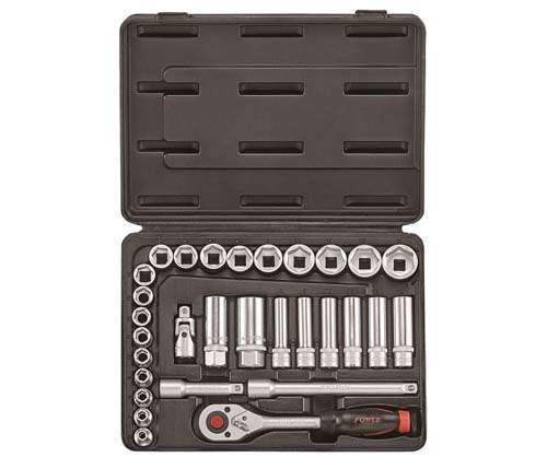 FORCE 3/8 DR 30PC 6PT FLANK SOCKET SET 6-24MM   FO3302