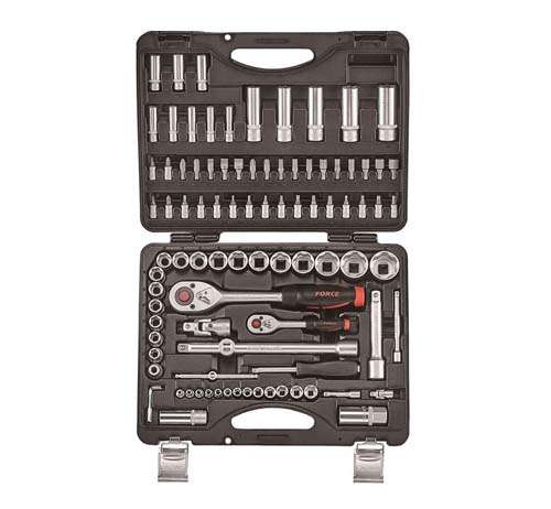 FORCE 1/2+1/4 DR 94PC COMBI SET 10-32MM DEEP 14-22 HEX STAR SLOT PZ   FO4941-9