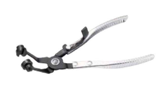 FORCE HOSE CLAMP PLIERS ANGLED FLAT BAND LOCK LATCH WORKS IN HARD TO  FO62522