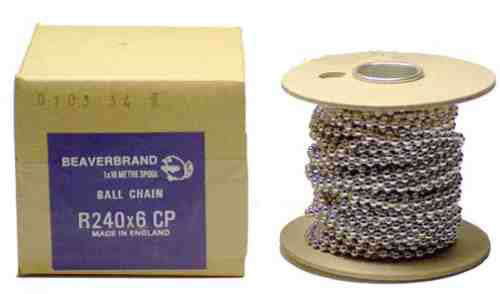KRAFFT CHAIN BALL BRASS C.P. 3.2MM 10M  H2406CP