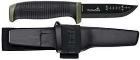 HULTAFORS OUTDOOR KNIFE OK4 W/ FIRE STEEL ( SANTOPRENE HANDLE GRIP)  HUL002