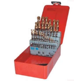HSS FULLY GROUND DRILL BIT SET TITANIUM COATED 25PC 1 - 13MM  KFG25