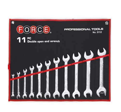 FORCE 11PC DOUBLE OPEN END WRENCH SETS 6MM - 27MM  FO5112