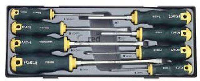 FORCE 8 PCE SCREWDRIVER SET 3-8MM + PH1 2  FOT2084B