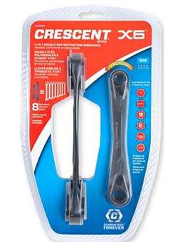 CRESCENT X6 2 PCE 4-IN-I DOUBLE BOX WRENCH 10 - 19MM  PMCX6DBM2