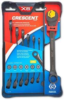 CRESCENT X6 7 PCE RATCHETING OPEN END SET 8 -17MM  PMCX6RWM7