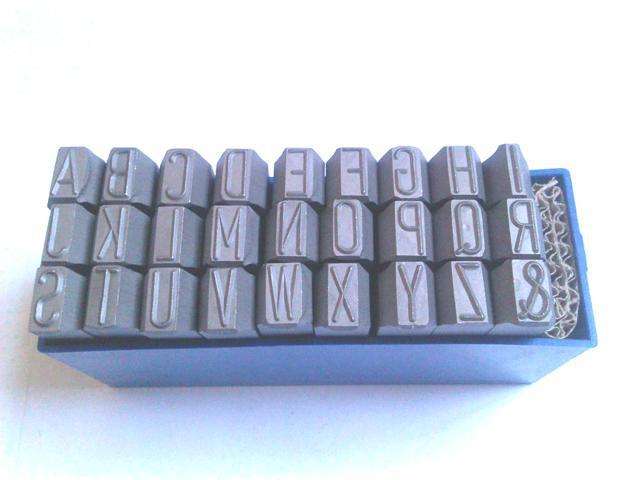 GARVIN LETTER PUNCH SET 12.7MM- 1/2  RGLP12