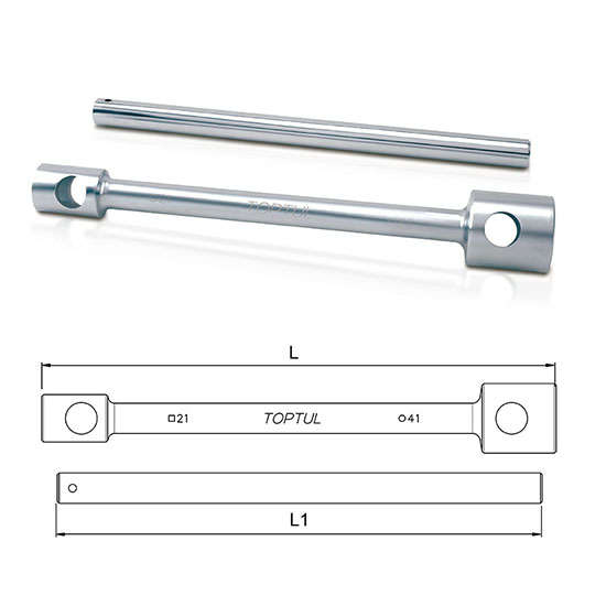 TOPTUL - 38(HEX) x 21(SQ) DOUBLE END TRUCK WRENCH        CTIB3821
