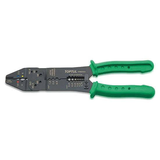 TOPTUL - 9" MULTI-PURPOSE CRIMPING PLIERS        DIBB2009