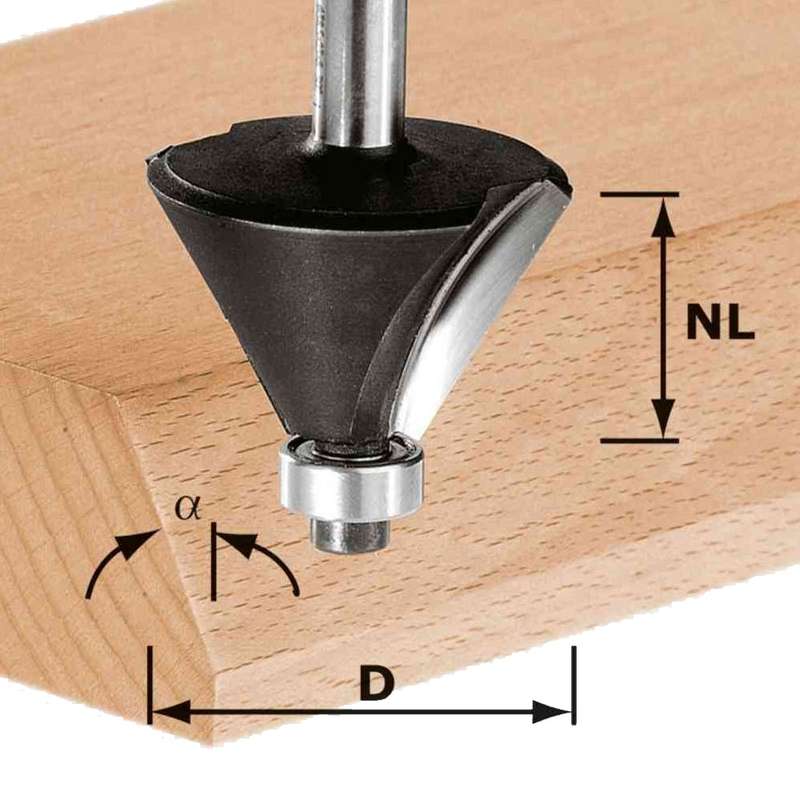FESTOOL - CUTTER -CHAMFER HW D44-30-30GRAD KL        FES491101