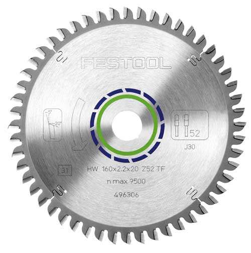 FESTOOL - SAW BLADE HW 160X2,2X20 TF52        FES496306