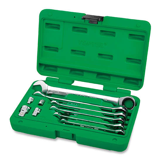TOPTUL - 10pc RATCHET COMBO WRENCH SET        GAAI1004
