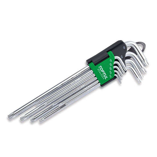 TOPTUL - 9PC STAR TYPE KEY WRENCH (EXTRA-LONG)        GAAL0924