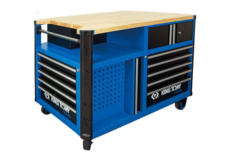 KING TONY - SQUAD SERIES 10 DRAWER WORKBENCH (EMPTY) - 87SQ34-10B-BK