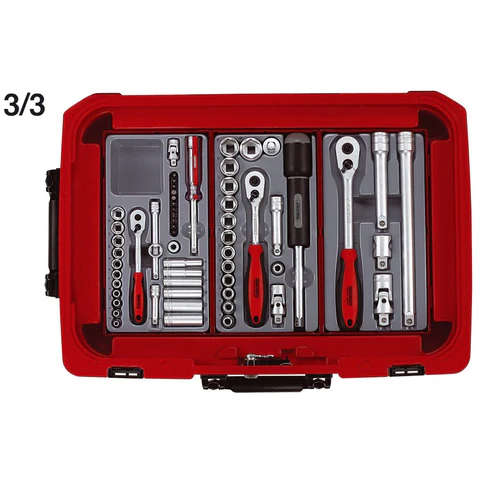 TENG TOOLS - 100PC Portable Tool Kit with Ball Pein Hammer - SC04