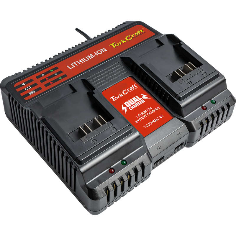TORK CRAFT - BATTERY CHARGER 20V 4.5A DUAL PORT 220VTC20VABC-03