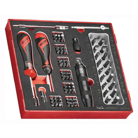 TENG TOOLS - 95PC Torque Screwdriver, Impact Driver & Bit Set in foam - TEDSD14