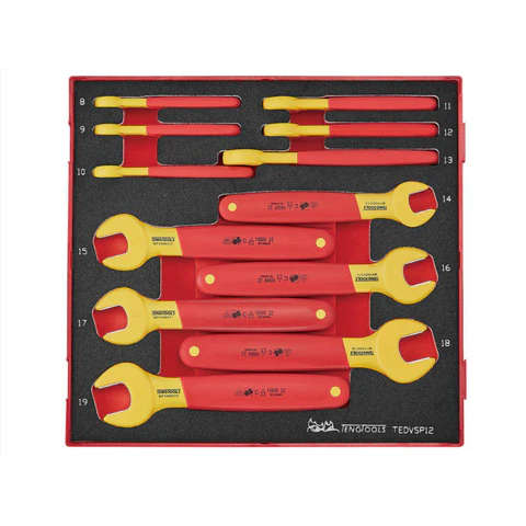 TENG TOOLS - 12PC Insulated Spanner Set in EVA Foam - TEDVSP12