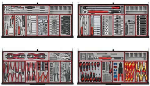 TENG TOOLS - 1008PC 37inch wide PRO35 black roller cabinet tool kit - TKW37B1008T
