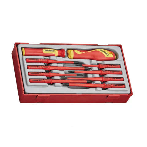 TENG TOOLS - 10PC Insulated Screwdriver Set with Interchangeable Blades -TTV710N